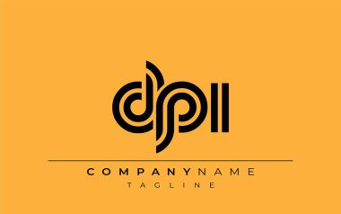 DPI Yaratıcı Eşsiz Modern Harf Logosu Tasarımı. Benzersiz bir harf dizaynına sahip stilize logo, soyut minimalist estetik ve modern cazibe sunar.