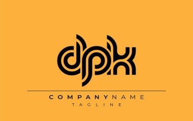 DPK Yaratıcı Eşsiz Modern Harf Logosu Tasarımı. Benzersiz bir harf dizaynına sahip stilize logo, soyut minimalist estetik ve modern cazibe sunar.