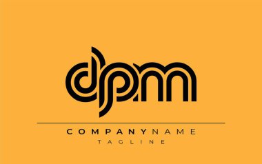 DPM Yaratıcı Eşsiz Modern Harf Logosu Tasarımı. Benzersiz bir harf dizaynına sahip stilize logo, soyut minimalist estetik ve modern cazibe sunar.