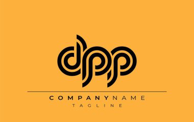 DPP Yaratıcı Eşsiz Modern Harf Logosu Tasarımı. Benzersiz bir harf dizaynına sahip stilize logo, soyut minimalist estetik ve modern cazibe sunar.
