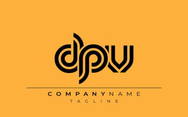 DPV Yaratıcı Eşsiz Modern Harf Logosu Tasarımı. Benzersiz bir harf dizaynına sahip stilize logo, soyut minimalist estetik ve modern cazibe sunar.