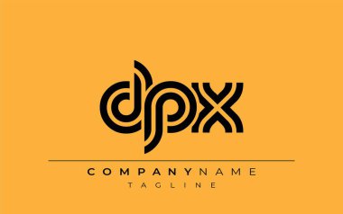 DPX Yaratıcı Eşsiz Modern Harf Logosu Tasarımı. Benzersiz bir harf dizaynına sahip stilize logo, soyut minimalist estetik ve modern cazibe sunar.