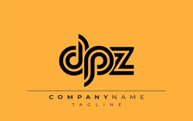 DPZ Yaratıcı Eşsiz Modern Harf Logosu Tasarımı. Benzersiz bir harf dizaynına sahip stilize logo, soyut minimalist estetik ve modern cazibe sunar.