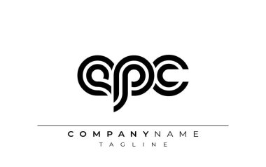 EPC Yaratıcı Eşsiz Modern Harf Logosu Tasarımı. Benzersiz bir harf dizaynına sahip stilize logo, soyut minimalist estetik ve modern cazibe sunar.