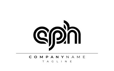 EPH Yaratıcı Eşsiz Modern Harf Logosu Tasarımı. Benzersiz bir harf dizaynına sahip stilize logo, soyut minimalist estetik ve modern cazibe sunar.