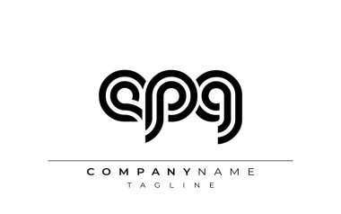 EPG Yaratıcı Eşsiz Modern Harf Logosu Tasarımı. Benzersiz bir harf dizaynına sahip stilize logo, soyut minimalist estetik ve modern cazibe sunar.