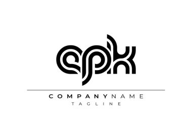 EPK Yaratıcı Eşsiz Modern Harf Logosu Tasarımı. Benzersiz bir harf dizaynına sahip stilize logo, soyut minimalist estetik ve modern cazibe sunar.