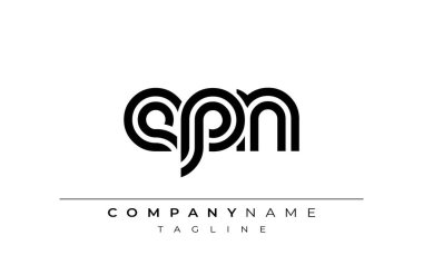 EPN Yaratıcı Eşsiz Modern Harf Logosu Tasarımı. Benzersiz bir harf dizaynına sahip stilize logo, soyut minimalist estetik ve modern cazibe sunar.