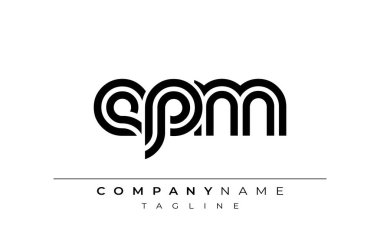 EPM Yaratıcı Eşsiz Modern Harf Logosu Tasarımı. Benzersiz bir harf dizaynına sahip stilize logo, soyut minimalist estetik ve modern cazibe sunar.