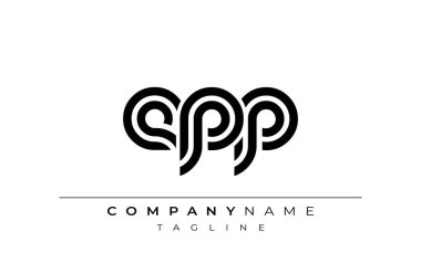 EPP Yaratıcı Eşsiz Modern Harf Logosu Tasarımı. Benzersiz bir harf dizaynına sahip stilize logo, soyut minimalist estetik ve modern cazibe sunar.