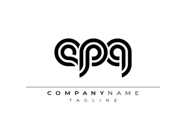 EPQ Yaratıcı Eşsiz Modern Harf Logosu Tasarımı. Benzersiz bir harf dizaynına sahip stilize logo, soyut minimalist estetik ve modern cazibe sunar.