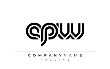 EPV Yaratıcı Eşsiz Modern Harf Logosu Tasarımı. Benzersiz bir harf dizaynına sahip stilize logo, soyut minimalist estetik ve modern cazibe sunar.