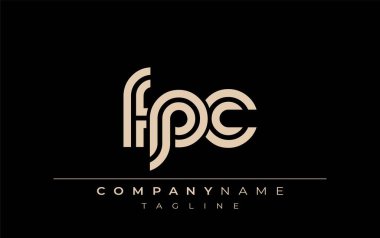 FPC Yaratıcı Eşsiz Modern Harf Logosu Tasarımı. Benzersiz bir harf dizaynına sahip stilize logo, soyut minimalist estetik ve modern cazibe sunar.