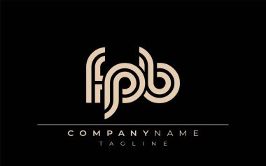 FPB Yaratıcı Eşsiz Modern Harf Logosu Tasarımı. Benzersiz bir harf dizaynına sahip stilize logo, soyut minimalist estetik ve modern cazibe sunar.