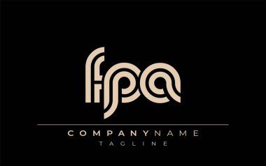 FPA Yaratıcı Eşsiz Modern Harf Logosu Tasarımı. Benzersiz bir harf dizaynına sahip stilize logo, soyut minimalist estetik ve modern cazibe sunar.