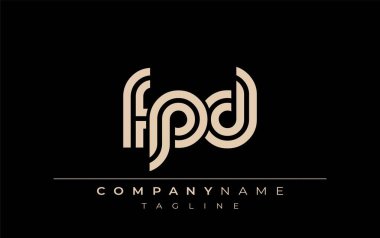 FPD Yaratıcı Eşsiz Modern Harf Logosu Tasarımı. Benzersiz bir harf dizaynına sahip stilize logo, soyut minimalist estetik ve modern cazibe sunar.