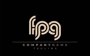 FPG Yaratıcı Eşsiz Modern Harf Logosu Tasarımı. Benzersiz bir harf dizaynına sahip stilize logo, soyut minimalist estetik ve modern cazibe sunar.