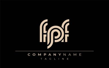 FPF Yaratıcı Eşsiz Modern Harf Logosu Tasarımı. Benzersiz bir harf dizaynına sahip stilize logo, soyut minimalist estetik ve modern cazibe sunar.