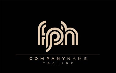 FPH Yaratıcı Eşsiz Modern Harf Logosu Tasarımı. Benzersiz bir harf dizaynına sahip stilize logo, soyut minimalist estetik ve modern cazibe sunar.