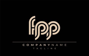 FPP Yaratıcı Eşsiz Modern Harf Logosu Tasarımı. Benzersiz bir harf dizaynına sahip stilize logo, soyut minimalist estetik ve modern cazibe sunar.