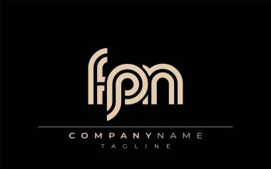 FPN Yaratıcı Eşsiz Modern Harf Logosu Tasarımı. Benzersiz bir harf dizaynına sahip stilize logo, soyut minimalist estetik ve modern cazibe sunar.