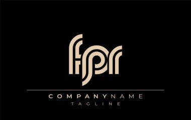 FPR Yaratıcı Eşsiz Modern Harf Logosu Tasarımı. Benzersiz bir harf dizaynına sahip stilize logo, soyut minimalist estetik ve modern cazibe sunar.