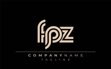 FPZ Yaratıcı Eşsiz Modern Harf Logosu Tasarımı. Benzersiz bir harf dizaynına sahip stilize logo, soyut minimalist estetik ve modern cazibe sunar.
