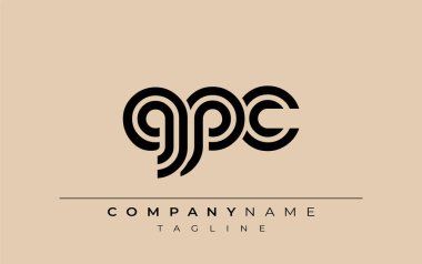 GPC Yaratıcı Eşsiz Modern Harf Logosu Tasarımı. Benzersiz bir harf dizaynına sahip stilize logo, soyut minimalist estetik ve modern cazibe sunar.