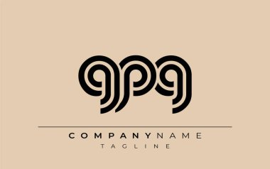 GPG Yaratıcı Eşsiz Modern Harf Logosu Tasarımı. Benzersiz bir harf dizaynına sahip stilize logo, soyut minimalist estetik ve modern cazibe sunar.