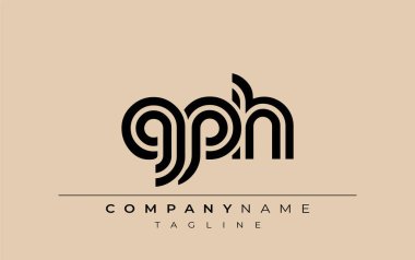 GPH Yaratıcı Eşsiz Modern Harf Logosu Tasarımı. Benzersiz bir harf dizaynına sahip stilize logo, soyut minimalist estetik ve modern cazibe sunar.