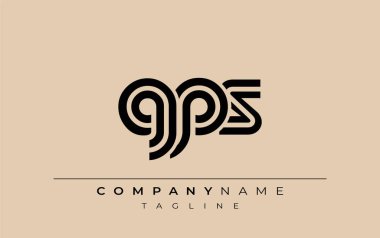 GPS Yaratıcı Eşsiz Modern Harf Logosu Tasarımı. Benzersiz bir harf dizaynına sahip stilize logo, soyut minimalist estetik ve modern cazibe sunar.