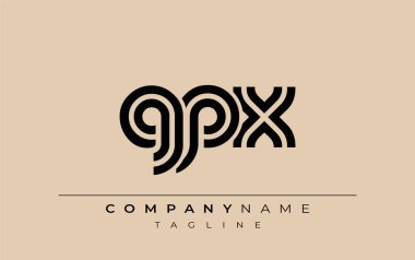 GPX Yaratıcı Eşsiz Modern Harf Logosu Tasarımı. Benzersiz bir harf dizaynına sahip stilize logo, soyut minimalist estetik ve modern cazibe sunar.