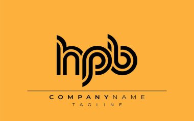 HPB Yaratıcı Eşsiz Modern Harf Logosu Tasarımı. Benzersiz bir harf dizaynına sahip stilize logo, soyut minimalist estetik ve modern cazibe sunar.