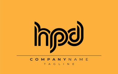 HPD Yaratıcı Eşsiz Modern Harf Logosu Tasarımı. Benzersiz bir harf dizaynına sahip stilize logo, soyut minimalist estetik ve modern cazibe sunar.