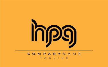 HPG Yaratıcı Eşsiz Modern Harf Logosu Tasarımı. Benzersiz bir harf dizaynına sahip stilize logo, soyut minimalist estetik ve modern cazibe sunar.