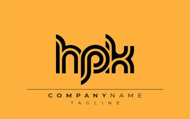 HPK Yaratıcı Eşsiz Modern Harf Logosu Tasarımı. Benzersiz bir harf dizaynına sahip stilize logo, soyut minimalist estetik ve modern cazibe sunar.