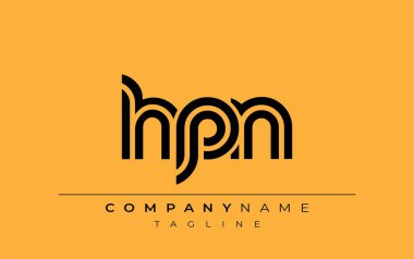 HPN Yaratıcı Eşsiz Modern Harf Logosu Tasarımı. Benzersiz bir harf dizaynına sahip stilize logo, soyut minimalist estetik ve modern cazibe sunar.