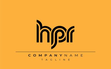 HPR Yaratıcı Eşsiz Modern Harf Logosu Tasarımı. Benzersiz bir harf dizaynına sahip stilize logo, soyut minimalist estetik ve modern cazibe sunar.
