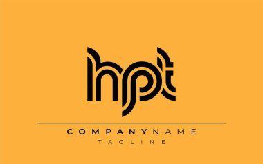 HPT Yaratıcı Eşsiz Modern Harf Logosu Tasarımı. Benzersiz bir harf dizaynına sahip stilize logo, soyut minimalist estetik ve modern cazibe sunar.