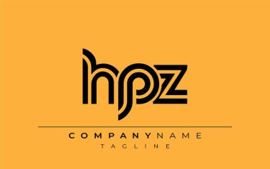 HPZ Yaratıcı Eşsiz Modern Harf Logosu Tasarımı. Benzersiz bir harf dizaynına sahip stilize logo, soyut minimalist estetik ve modern cazibe sunar.