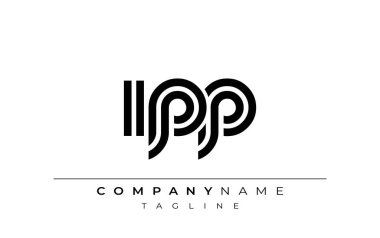 IPP Yaratıcı Eşsiz Modern Harf Logosu Tasarımı. Benzersiz bir harf dizaynına sahip stilize logo, soyut minimalist estetik ve modern cazibe sunar.