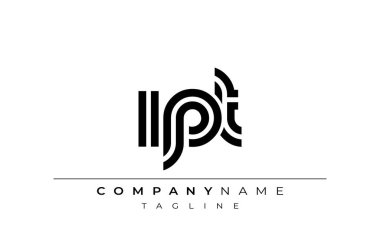 IPT Yaratıcı Eşsiz Modern Harf Logosu Tasarımı. Benzersiz bir harf dizaynına sahip stilize logo, soyut minimalist estetik ve modern cazibe sunar.