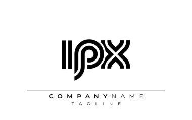 IPX Yaratıcı Eşsiz Modern Harf Logosu Tasarımı. Benzersiz bir harf dizaynına sahip stilize logo, soyut minimalist estetik ve modern cazibe sunar.