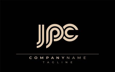 JPC Yaratıcı Eşsiz Modern Harf Logosu Tasarımı. Benzersiz bir harf dizaynına sahip stilize logo, soyut minimalist estetik ve modern cazibe sunar.