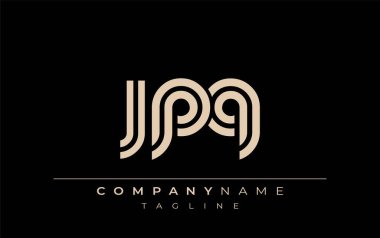 JPQ Yaratıcı Eşsiz Modern Harf Logosu Tasarımı. Benzersiz bir harf dizaynına sahip stilize logo, soyut minimalist estetik ve modern cazibe sunar.