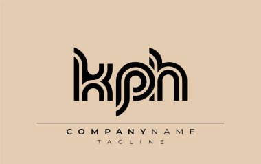 KPH Yaratıcı Eşsiz Modern Harf Logosu Tasarımı. Benzersiz bir harf dizaynına sahip stilize logo, soyut minimalist estetik ve modern cazibe sunar.