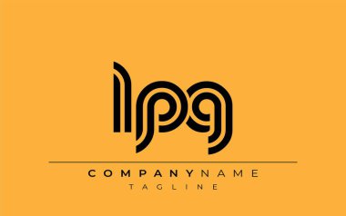 LPG Yaratıcı Eşsiz Modern Harf Logosu Tasarımı. Benzersiz bir harf dizaynına sahip stilize logo, soyut minimalist estetik ve modern cazibe sunar.