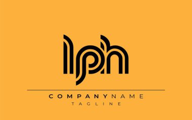 LPH Yaratıcı Eşsiz Modern Harf Logosu Tasarımı. Benzersiz bir harf dizaynına sahip stilize logo, soyut minimalist estetik ve modern cazibe sunar.