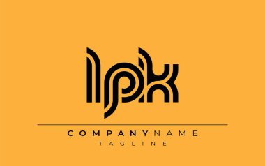 LPK Yaratıcı Eşsiz Modern Harf Logosu Tasarımı. Benzersiz bir harf dizaynına sahip stilize logo, soyut minimalist estetik ve modern cazibe sunar.