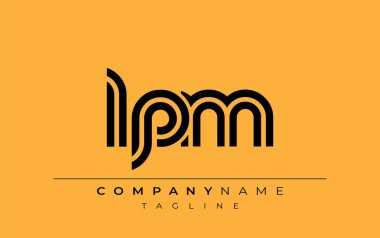 LPM Yaratıcı Eşsiz Modern Harf Logosu Tasarımı. Benzersiz bir harf dizaynına sahip stilize logo, soyut minimalist estetik ve modern cazibe sunar.